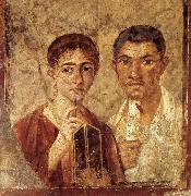 unknow artist Portrait of a Man and His Wife,from pompeii France oil painting reproduction